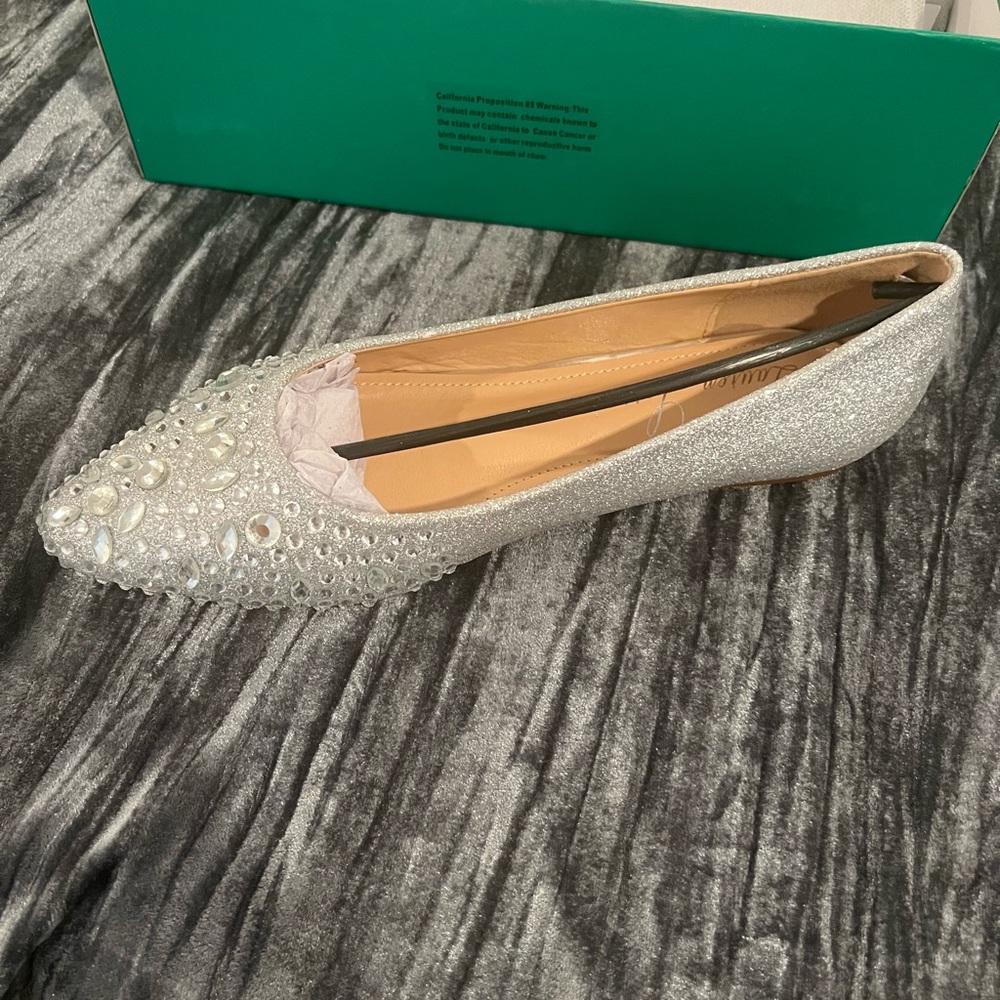 Elegant Silver Women's Flats by Lauren Lorraine
